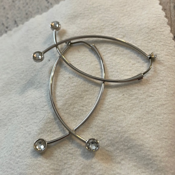 Touchstone Crystal Jewelry - Touchstone Crystal earrings Twist of fate earrings 2 inches.